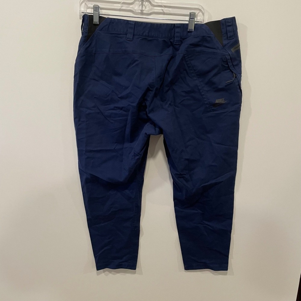 Nike Tech Jogger Pants Navy Blue Men Size 36 Casual Athleisure - Picture 4 of 8